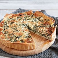 Vegetarisch recept | Quiche met blauwe kaas | Spinazie quiche met blauwe kaas