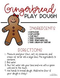 Gingerbread Play-Dough Recipe & Gift Tags by Kelsie's Classroom | TpT