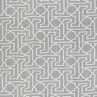 Arabesque Maze Sheer - Grey Fabric | Schumacher