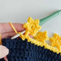 Crochet star border - a beautiful & easy blanket border!