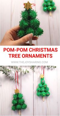 Simple Christmas tree ornament that kids can make. #christmas #christmascrafts #craftsforkids #kidscrafts #christmasornaments #christmasideasforkids #christmasdecor #christmasdecorations #kidsactivities #preschool #kindergarten #teachersfollowteachers #christmastree