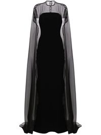 Isabel Sanchis cape-overlay Silk Gown - Farfetch