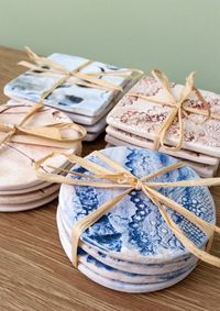 Handmade Ceramic Coaster Sets by Charlotte Hupfield Ceramics