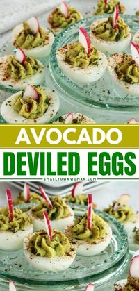 All set for your Easter entertaining? Your Easter appetizer platter won't be complete without one of the best deviled egg recipes! Healthy and delicious, these quick and easy Avocado Deviled Eggs are sure to be a hit!