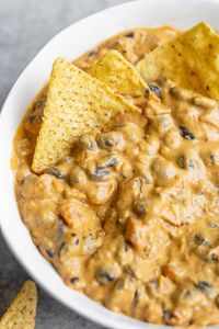 Vegan Chili Cheese Dip! Hands down the best cheese sauce I've ever tasted. Spicy and cheesy, this is a dip to win over even the biggest cheese dip fans.