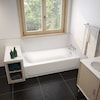 MAAX Pro Steel 30-in x 60-in White Porcelain Enameled Steel Alcove Soaking Bathtub (Left Drain) Lowes.com