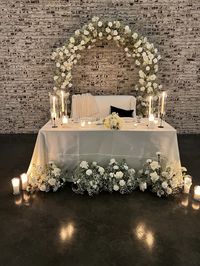 mordern floral sweet heart table wedding inspiration