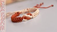 DIY 幸運手環 蕾絲 平結變化款4 Lace Lucky Bracelet Square Knot 幸運繩 ブレスレット 組紐 結繩 팔찌 中國結 macrame / MuuMuu - YouTube