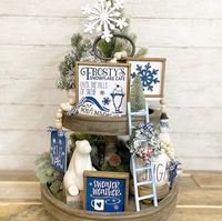 Frosty the Snowman Tiered Tray