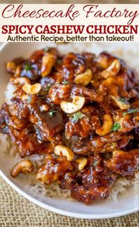 Cheesecake Factory’s Spicy Cashew Chicken is spicy, sweet, crispy & crunchy, this dish is everything you could hope for and more in a copycat Chinese food recipe!