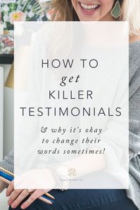 How to get killer testimonials for your creative business by Ashlyn Writes