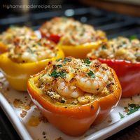 Crab And Shrimp Stuffed Bell Peppers