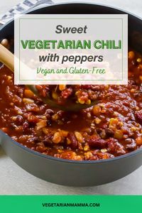 Warm up with Sweet Vegetarian Chili, a delightful blend of beans, vegetables, and spices with a hint of sweetness. This hearty chili is perfect for cozy nights in or for feeding a crowd. Packed with flavor and nutrients, it's a comforting and healthy meal choice. #VegetarianChili #ComfortFood #HeartyMeals #HealthyEating #ChiliNight