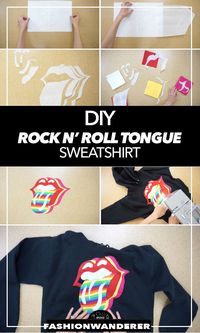 Are you huge Rock n Roll fan? The bold rock symbol with colorful tongue design is all you need to revamp your old hoodie, sweatshirt or jean jacket into brand new wearable one.