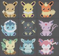 https://www.reddit.com/r/CrossStitch/comments/3hkmwl/wip_cross_stitch_of_the_eevee_evolutions/