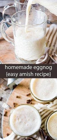 Why buy eggnog when you can make homemade eggnog in under 5 minutes? This easy Amish recipe is versatile. Sweeten and season to your liking.