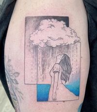 Stand in the rain tattoo by Jax Citriglia @ Black Dahlia Tattoo