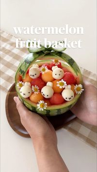 Let’s make a watermelon fruit basket with Miffy dango 🍉🐰