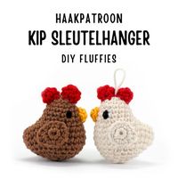 Haakpatroon+Kip+Sleutelhanger