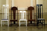 Chairs designed by Charles Rennie Mackintosh, Glasgow