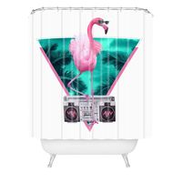 Robert Farkas Miami Flamingo Shower Curtain | DENY Designs Home Accessories