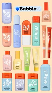 I love bubble💙🧡🤍🫧 #bubbleskincare #bubble #preppy