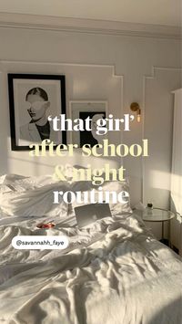 🤍🤎 | 'that girl’ after school & night routine!  #pinterest #cleangirl #thatgirl #afterschoolroutine #nightroutine