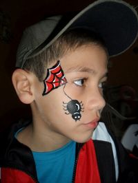 spider & web cheek art Face Painting