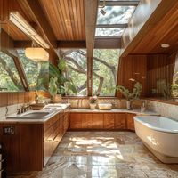 Unlocking the Essence of Mid-Century Modern Bathroom Elegance  Imagine stepping into a bathroom that transports you back to the golden age of design, where sleek lines, bold colors, and innovative features reign supreme. My