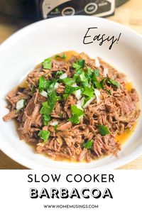 We love street tacos and you won't believe how easy this is to make at home! #slowcooker #barbacoa #mexican #entree #dinner #main #recipe #budget #simple #tacos