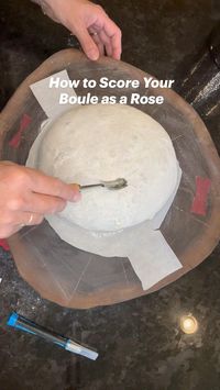 This scoring for your boule is simple and beautiful. Keeping the symetry gives you great oven spring and height. All you need is a lazy susan and this scoring is a breeze. Find other tips and tricks and scoring ideas on our blog.