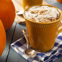 Two of my most-loved foods in the world are pumpkin and coffee. The classic pumpkin latte from your favorite barista has high fructose corn syrup, calories, caramel coloring, and artificial flavors… YIKES! This recipe is delicious and way better for you. I wanted to see if I could make a healthy version, so I played around in my kitchen and here’s what I came up with!