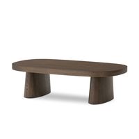 Four Hands Valen Coffee Table - Rustic Brown Oak Veneer