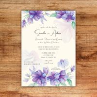 Forget Me Nots Floral Wedding Invitation | Zazzle