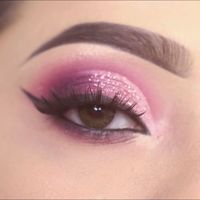 #Pink Glitter eye makeup