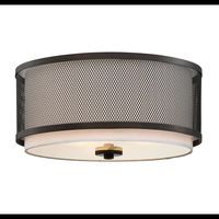 Bellevue SH60018ORB 3 Light 15" Wide Flush Mount Drum | Build.com