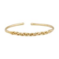 This bracelet is designed to be put on and left on as an everyday piece.  Made longer than typical length - this cuff can be squeezed together to be closed, like an adjustable bangle.  Comes in solid brass or sterling silver.