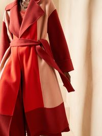 BR x HARBISON | Italian Wool & Cashmere Color-Block Robe Coat | Banana Republic