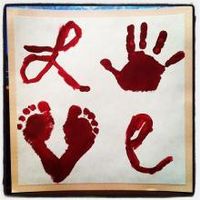 Love - Handprint and Footprint Kids Craft #Kids #Valentines #Crafts #ValentinesDay