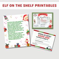 Free Elf on the Shelf printables to make a visit from the Elf more fun 1. Elf on the Shelf Arrival letter, Elf Departure Letter, Elf Toy