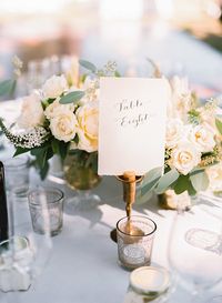 Ivory and Brass Wedding Table Decor | Danielle Poff Photography | Natural Elegance at a Southern California Vineyard