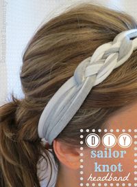 DIY Sailor Knot Headband. These would be fun to make to match with my knit maxi skirt