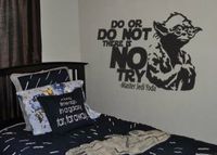 Star Wars Inspired Do Or Do Not There Is No Try Yoda Wall Decal Sticker