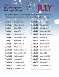 July Scripture Writing Challenge (2023)