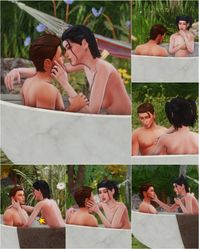 Hey everyone! Today I'm sharing my couples bathing pose pack! This pack contains 10 poses for two sims. 