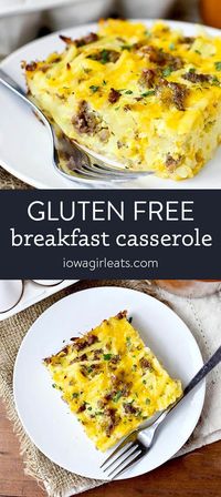 Start your day with this hearty, crowd-pleasing Gluten-Free Breakfast Casserole! Prepped in minutes and baked to golden perfection. 🍳🥐 #GlutenFreeBreakfast #HealthyBreakfastIdeas #BreakfastCasserole #EasyMorningMeals #CrowdPleasingRecipes