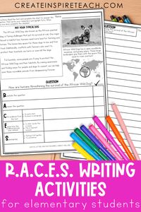 Imagine giving your students a roadmap for writing – a clear path to express their thoughts more effectively. That’s precisely what these RACES activities do! Watch your students' writing skills soar with these quick and effective practice ideas for elementary writers.