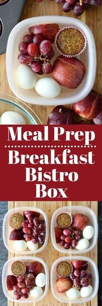 Meal Prep Breakfast Bistro Box Pinterest Pin #mealprep #breakfast