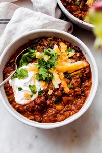 Easy Best Taco Chili Recipe (Crockpot + IP + Stovetop) | Little Spice Jar