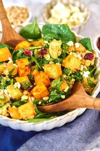 This easy Roast Pumpkin Salad With Feta combines the richness of pumpkin, the smoothness of avocado, and the tang of feta, resulting in a mouthwatering masterpiece that's perfect for weeknight dinners or festive gatherings. Not only is it delicious, but this salad is also both visually appealing and nutritionally packed, offering a balanced mix of vitamins, minerals, and macronutrients. This delicious pumpkin salad is a crowd-pleaser, perfect for any party or potluck. It's a mouthwatering combin